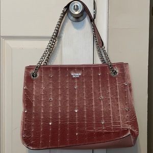 ✨ Victoria’s Secret Pink Velvet Studded Tote ✨